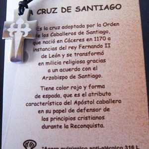 Cruz acero Cruz de Santiago laseada
